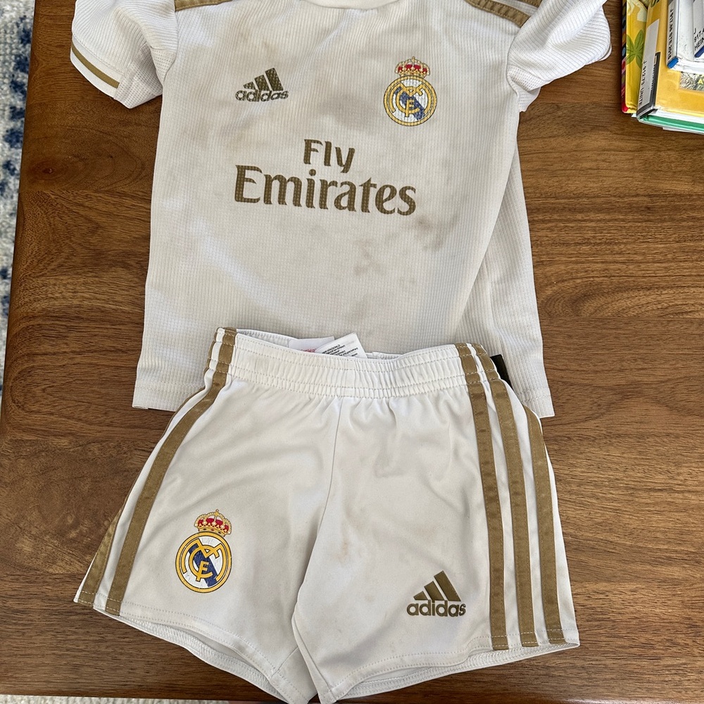 Adidas Kids White Soccer Shorts